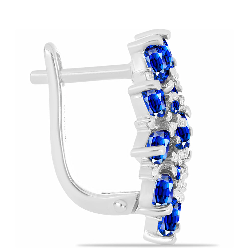 HopeaKorvakorut Australialaisella Sinisellä Safiirilla ja Valkoisella Topaasilla 2 