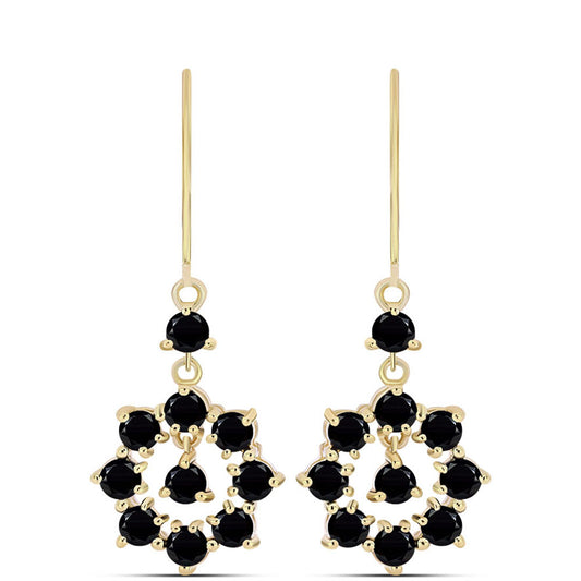 Kullatut hopeat Korvakorut Mustalla Onyksilla