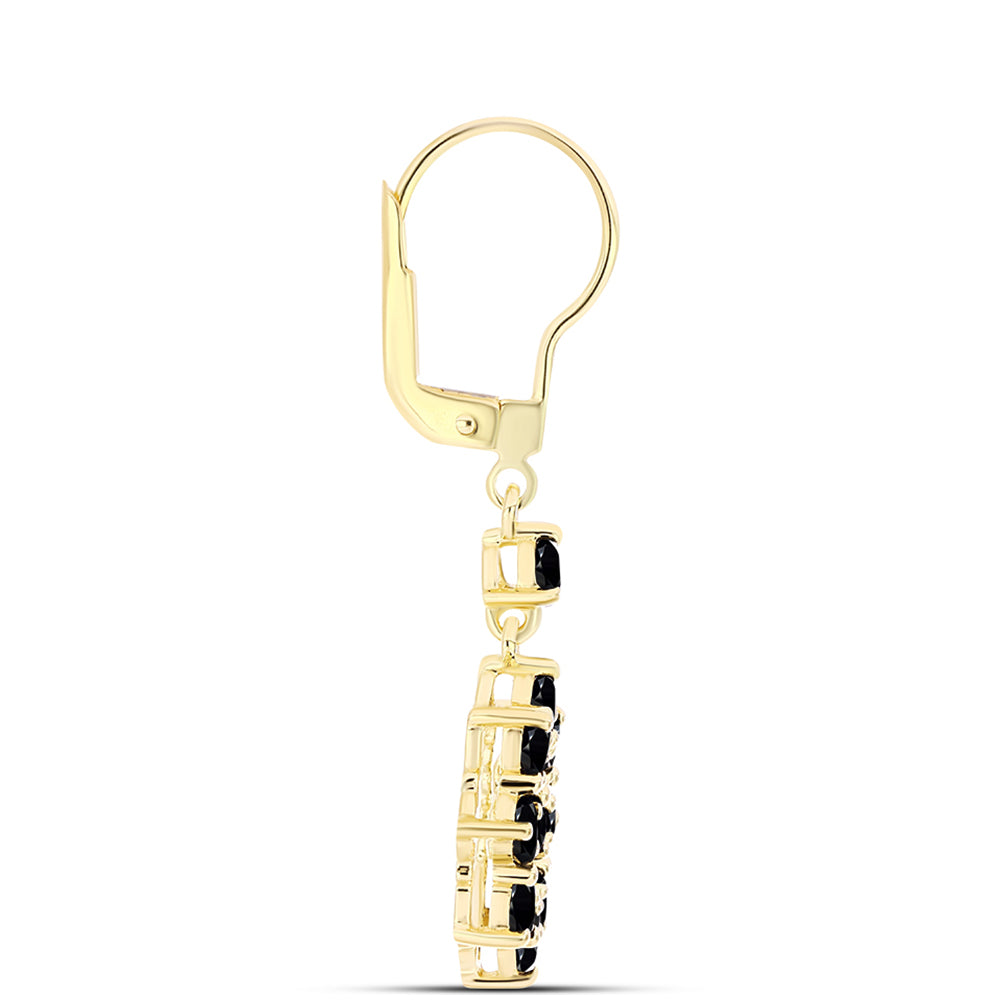 Kullatut hopeat Korvakorut Mustalla Onyksilla