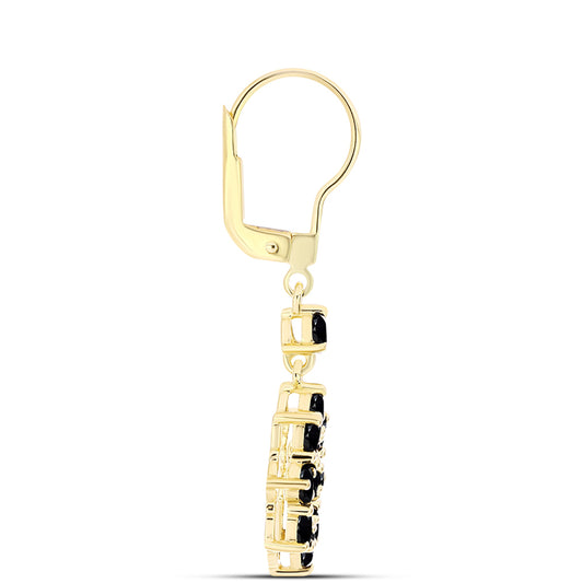 Kullatut hopeat Korvakorut Mustalla Onyksilla