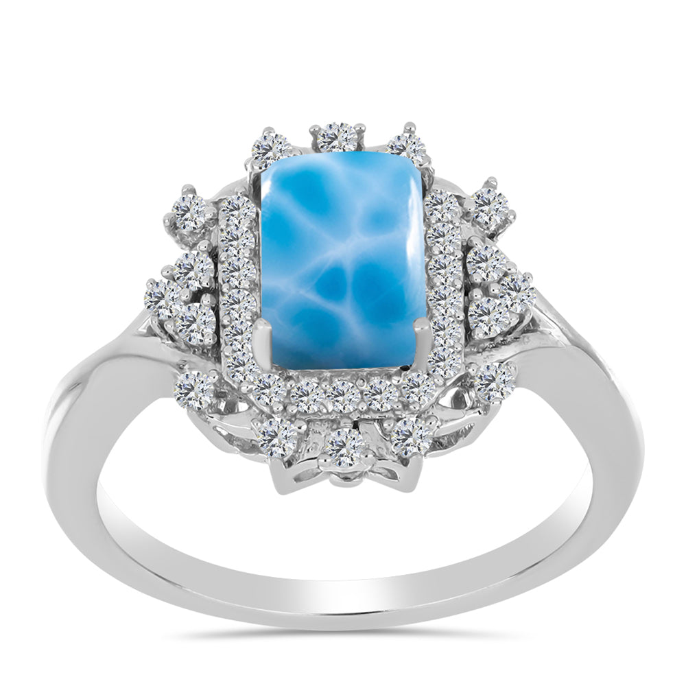 HopeaSormus Barahona Larimar Kivellä ja Valkoisella Topaasilla 3 