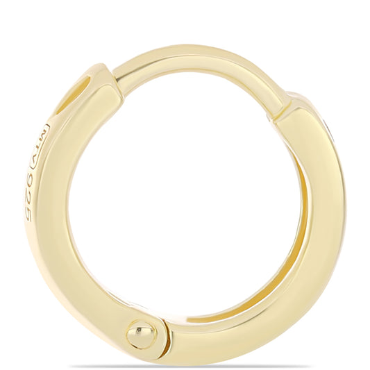 Kullatut hopeat Korvakorut Konjakin Värisellä Timantilla ja Valkoisella Topaasilla