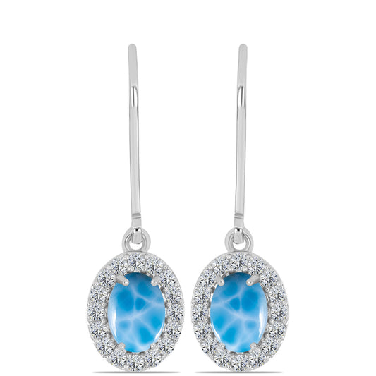 HopeaKorvakorut Barahona Larimar Kivellä ja Valkoisella Topaasilla