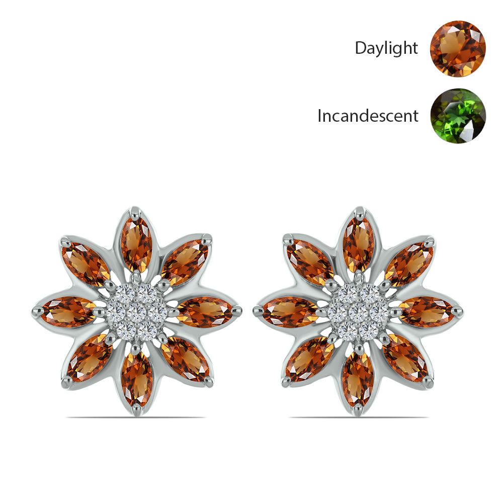 HopeaKorvakorut Sertifioitu laboratoriossa kasvatettu Anatolian zultaniitti ja Valkoisella Topaasilla 1 