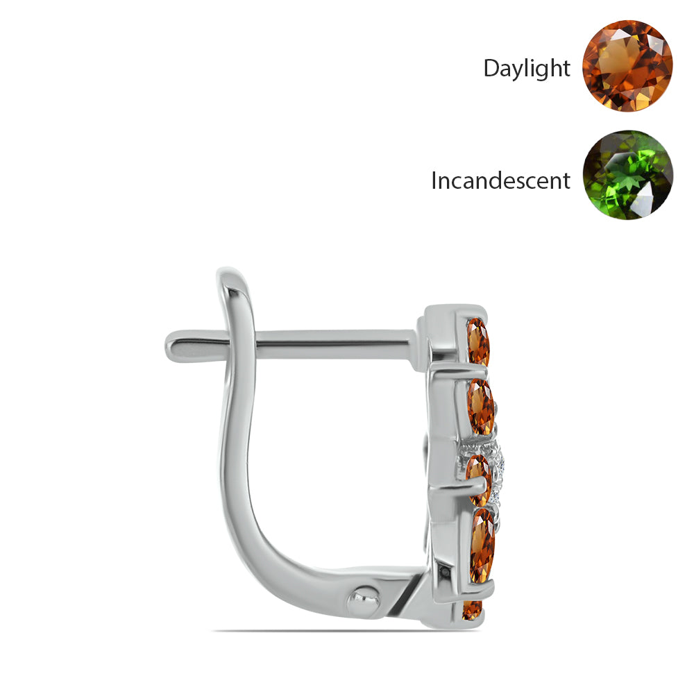 HopeaKorvakorut Sertifioitu laboratoriossa kasvatettu Anatolian zultaniitti ja Valkoisella Topaasilla