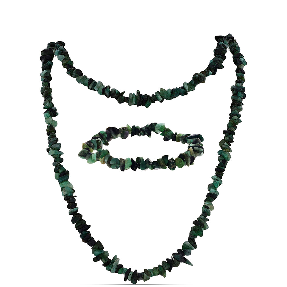 Setti Brasilian Smaragdilla ( Kaulakoru+Rannekoru )