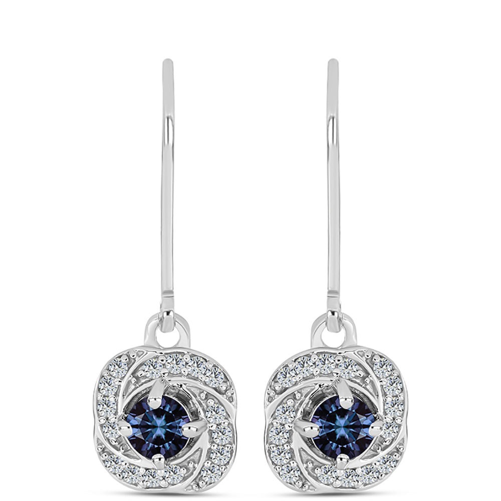 HopeaKorvakorut "Violetti Imperial " Moissanite ja Valkoisella Topaasilla 1 