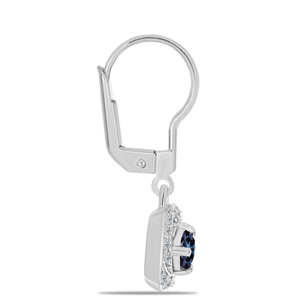 HopeaKorvakorut "Violetti Imperial " Moissanite ja Valkoisella Topaasilla 2 