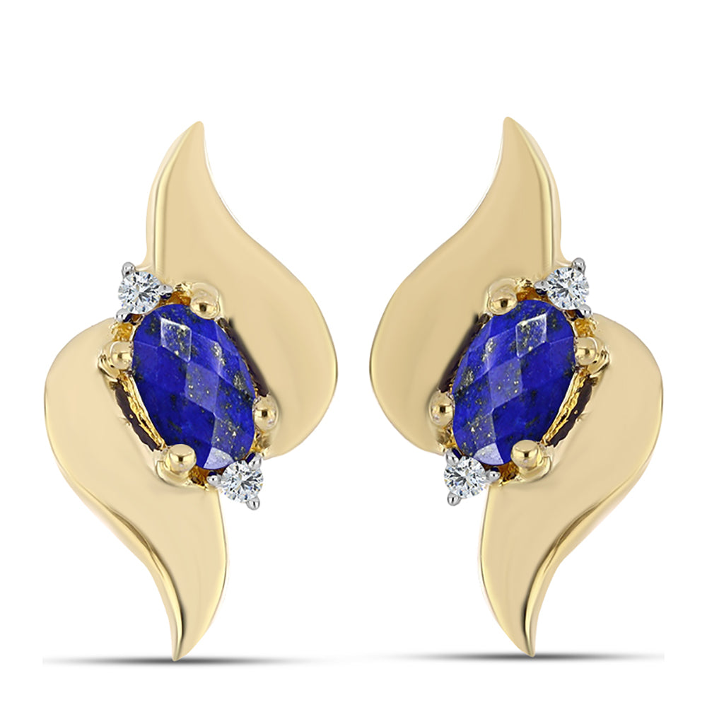 Kullatut hopeat Korvakorut Lapislatsulilla ja Valkoisella Topaasilla