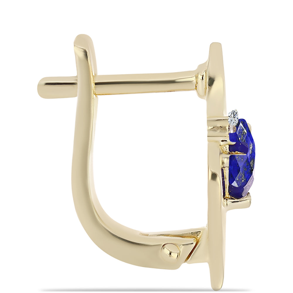 Kullatut hopeat Korvakorut Lapislatsulilla ja Valkoisella Topaasilla 2 