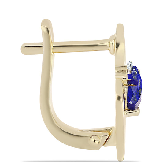 Kullatut hopeat Korvakorut Lapislatsulilla ja Valkoisella Topaasilla