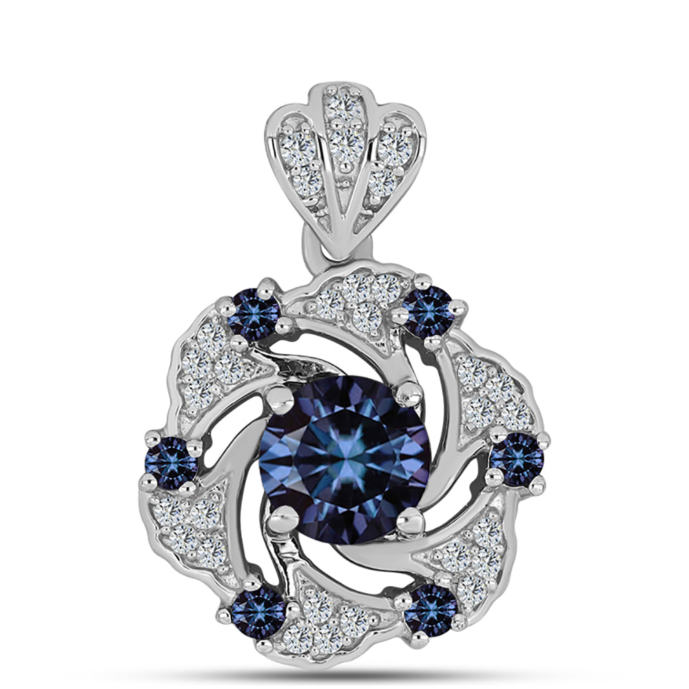 HopeaRiipus "Violetti Imperial " Moissanite ja Valkoisella Topaasilla