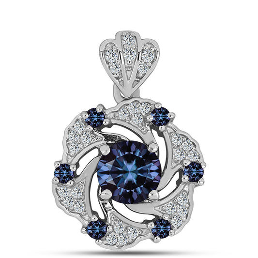 HopeaRiipus "Violetti Imperial " Moissanite ja Valkoisella Topaasilla