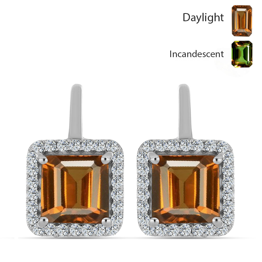 HopeaKorvakorut Sertifioitu laboratoriossa kasvatettu Anatolian zultaniitti ja Valkoisella Topaasilla