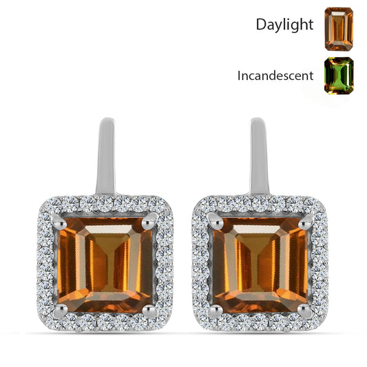 HopeaKorvakorut Sertifioitu laboratoriossa kasvatettu Anatolian zultaniitti ja Valkoisella Topaasilla