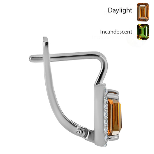 HopeaKorvakorut Sertifioitu laboratoriossa kasvatettu Anatolian zultaniitti ja Valkoisella Topaasilla