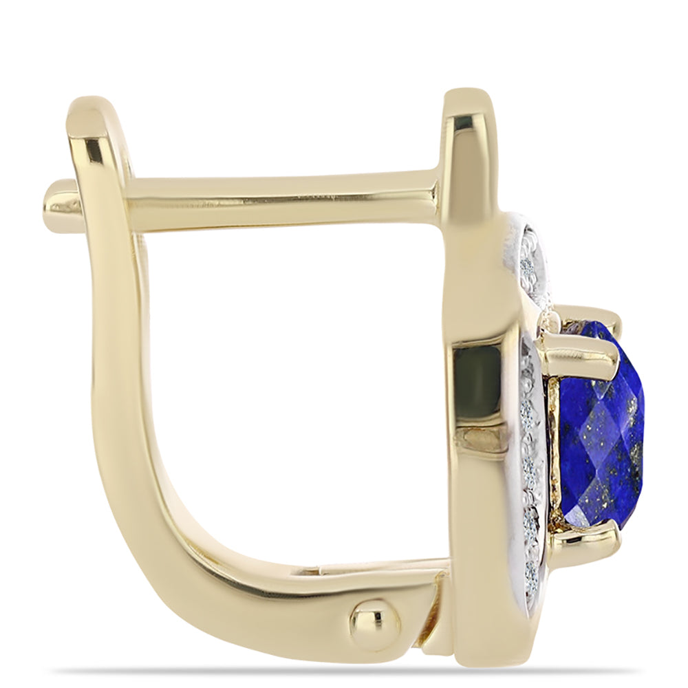 Kullatut hopeat Korvakorut Lapislatsulilla ja Valkoisella Topaasilla 2 