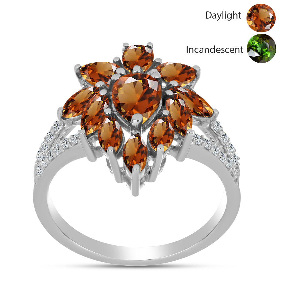 HopeaSormus Sertifioitu laboratoriossa kasvatettu Anatolian zultaniitti ja Valkoisella Topaasilla 3 