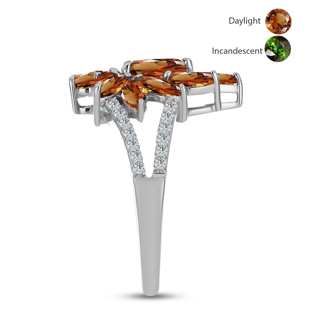 HopeaSormus Sertifioitu laboratoriossa kasvatettu Anatolian zultaniitti ja Valkoisella Topaasilla 4 