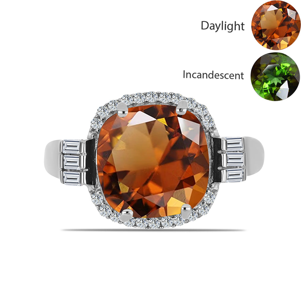 HopeaSormus Sertifioitu laboratoriossa kasvatettu Anatolian zultaniitti ja Valkoisella Zirkonilla