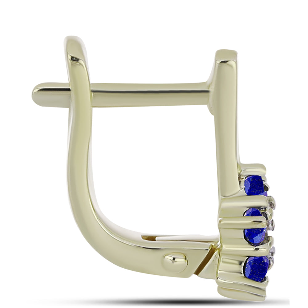 Kullatut hopeat Korvakorut Lapislatsulilla ja Valkoisella Topaasilla