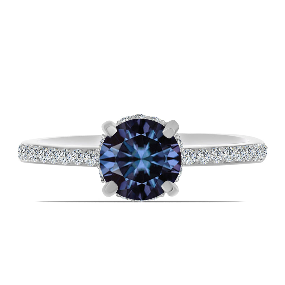 HopeaSormus "Violetti Imperial " Moissanite ja Valkoisella Topaasilla 1 