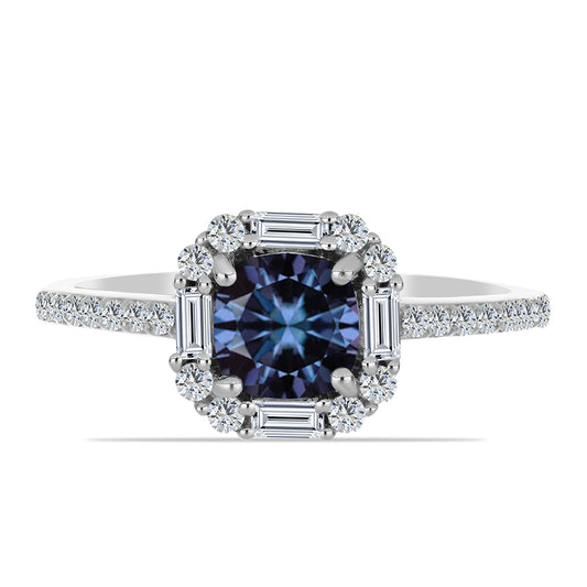 HopeaSormus "Violetti Imperial " Moissanite ja Valkoisella Zirkonilla