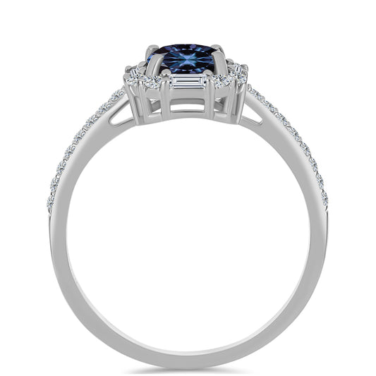 HopeaSormus "Violetti Imperial " Moissanite ja Valkoisella Zirkonilla