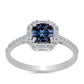HopeaSormus "Violetti Imperial " Moissanite ja Valkoisella Zirkonilla
