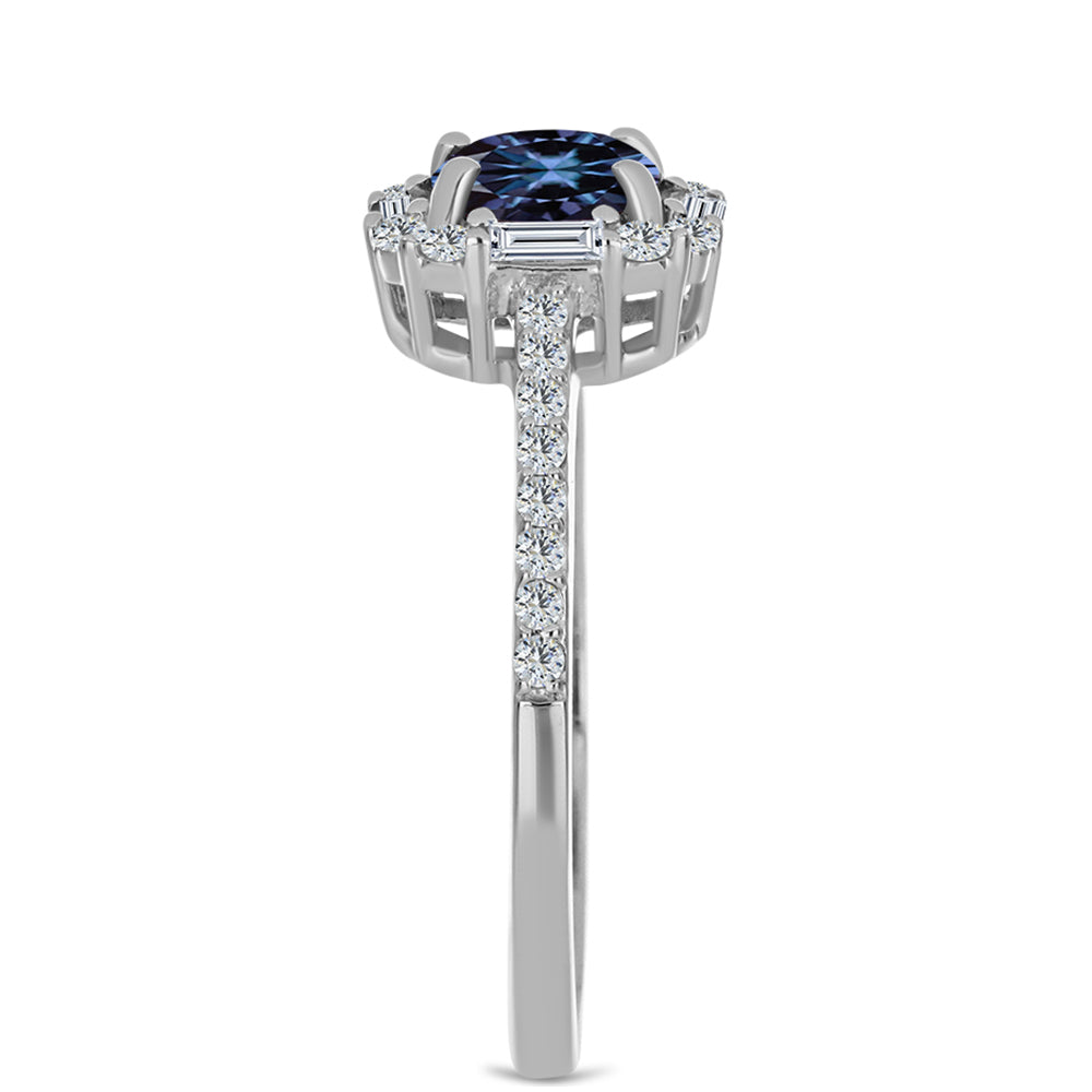 HopeaSormus "Violetti Imperial " Moissanite ja Valkoisella Zirkonilla 4 