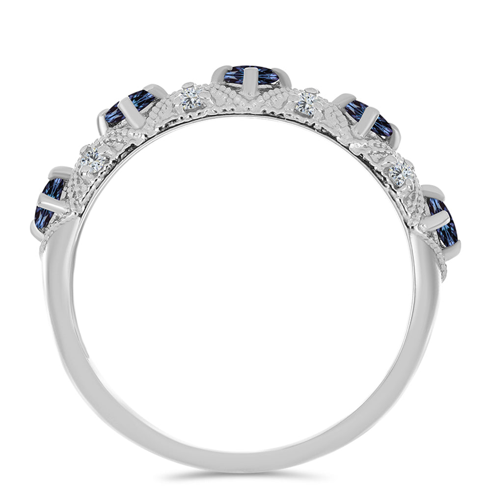 HopeaSormus "Violetti Imperial " Moissanite ja Valkoisella Topaasilla