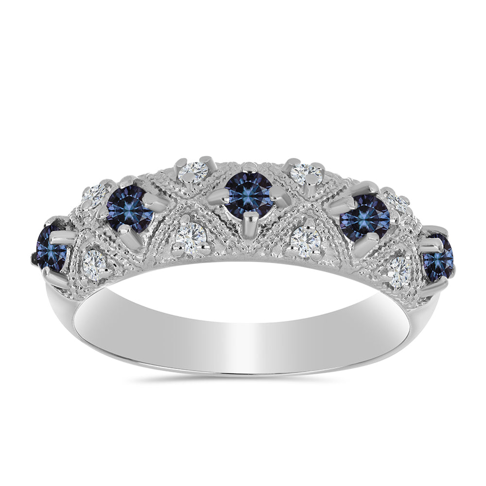 HopeaSormus "Violetti Imperial " Moissanite ja Valkoisella Topaasilla