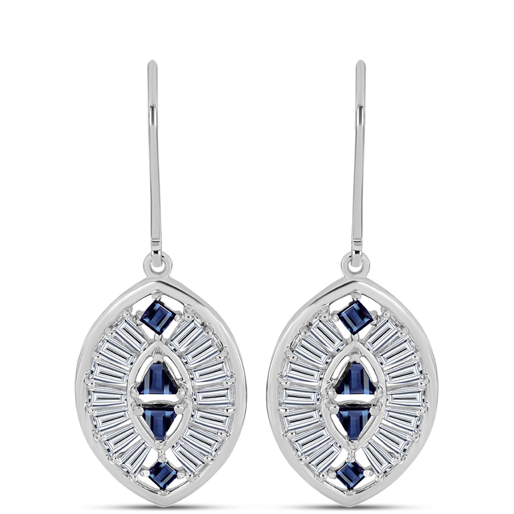 HopeaKorvakorut "Violetti Imperial " Moissanite ja Valkoisella Zirkonilla