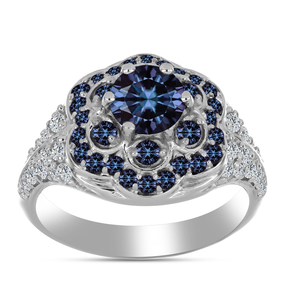 HopeaSormus "Violetti Imperial " Moissanite ja Valkoisella Topaasilla