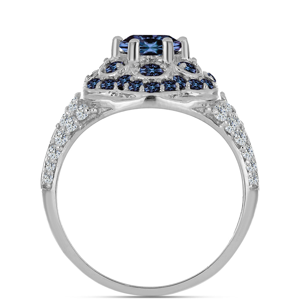 HopeaSormus "Violetti Imperial " Moissanite ja Valkoisella Topaasilla