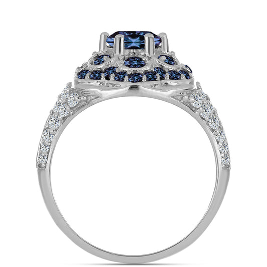 HopeaSormus "Violetti Imperial " Moissanite ja Valkoisella Topaasilla