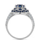 HopeaSormus "Violetti Imperial " Moissanite ja Valkoisella Topaasilla