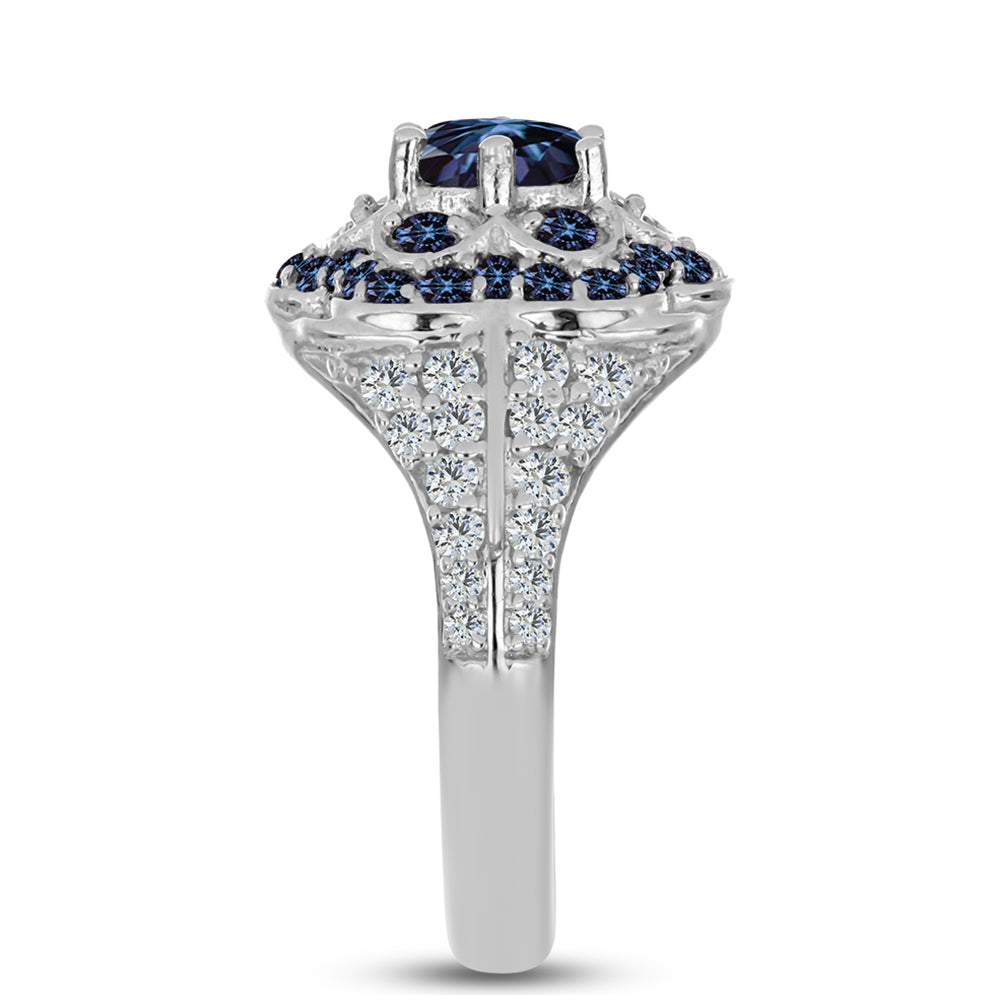 HopeaSormus "Violetti Imperial " Moissanite ja Valkoisella Topaasilla