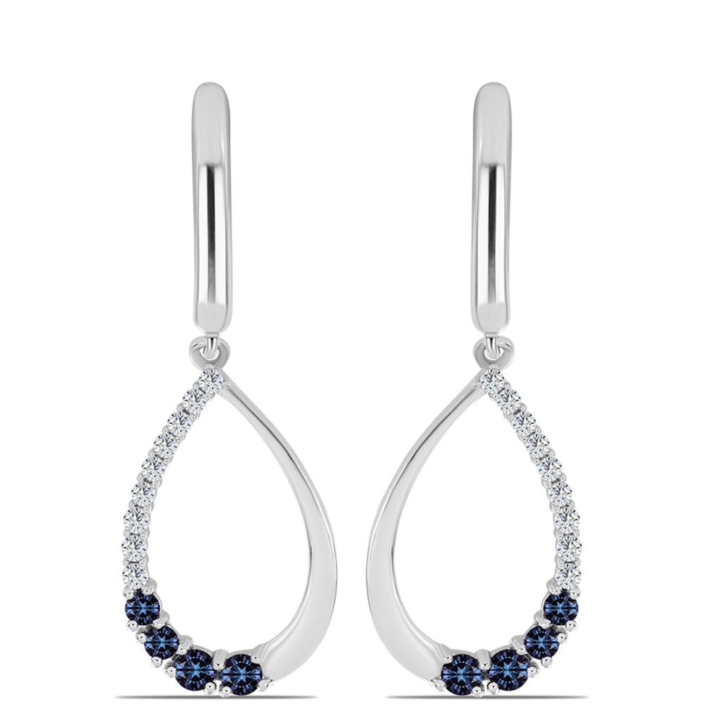 HopeaKorvakorut "Violetti Imperial " Moissanite ja Valkoisella Topaasilla 1 