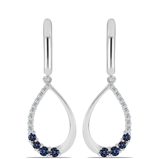 HopeaKorvakorut "Violetti Imperial " Moissanite ja Valkoisella Topaasilla