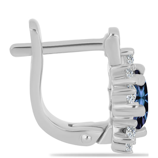 HopeaKorvakorut "Violetti Imperial " Moissanite ja Valkoisella Topaasilla