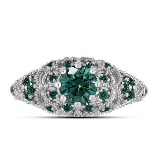 HopeaSormus Merivihreä Moissanite