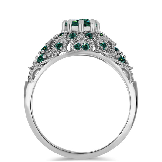 HopeaSormus Merivihreä Moissanite