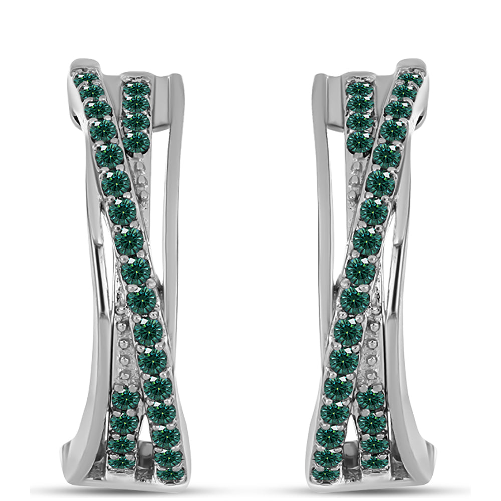 HopeaKorvakorut Merivihreä Moissanite