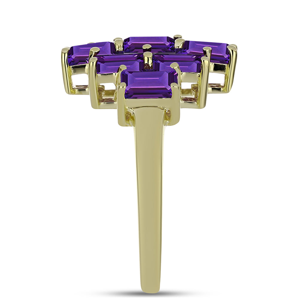 Kullattu hopeaSormus Marokon Ametistilla 4 