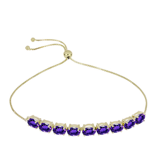 Kullattu hopeaRannekoru Marokon Ametistilla