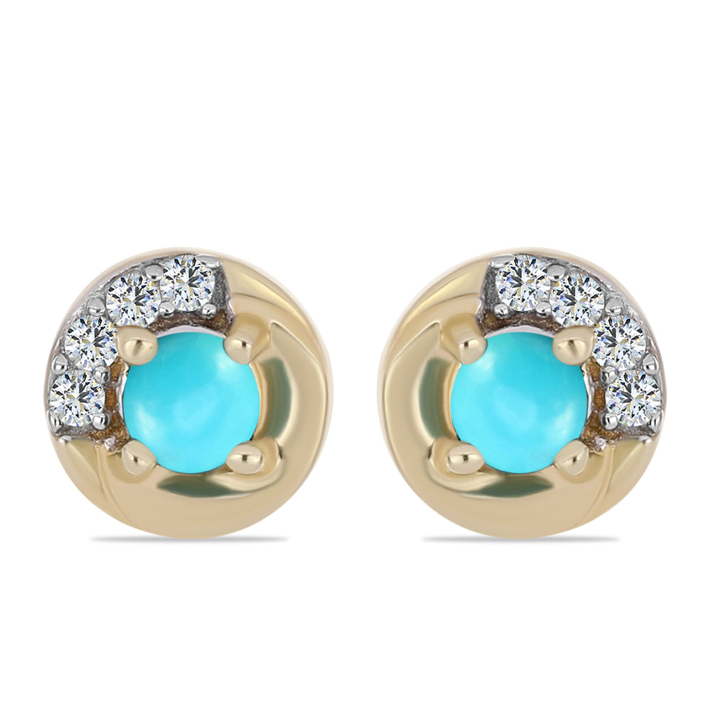 Kullatut hopeat Korvakorut Ruususen Turkoosilla ja Valkoisella Topaasilla 1 