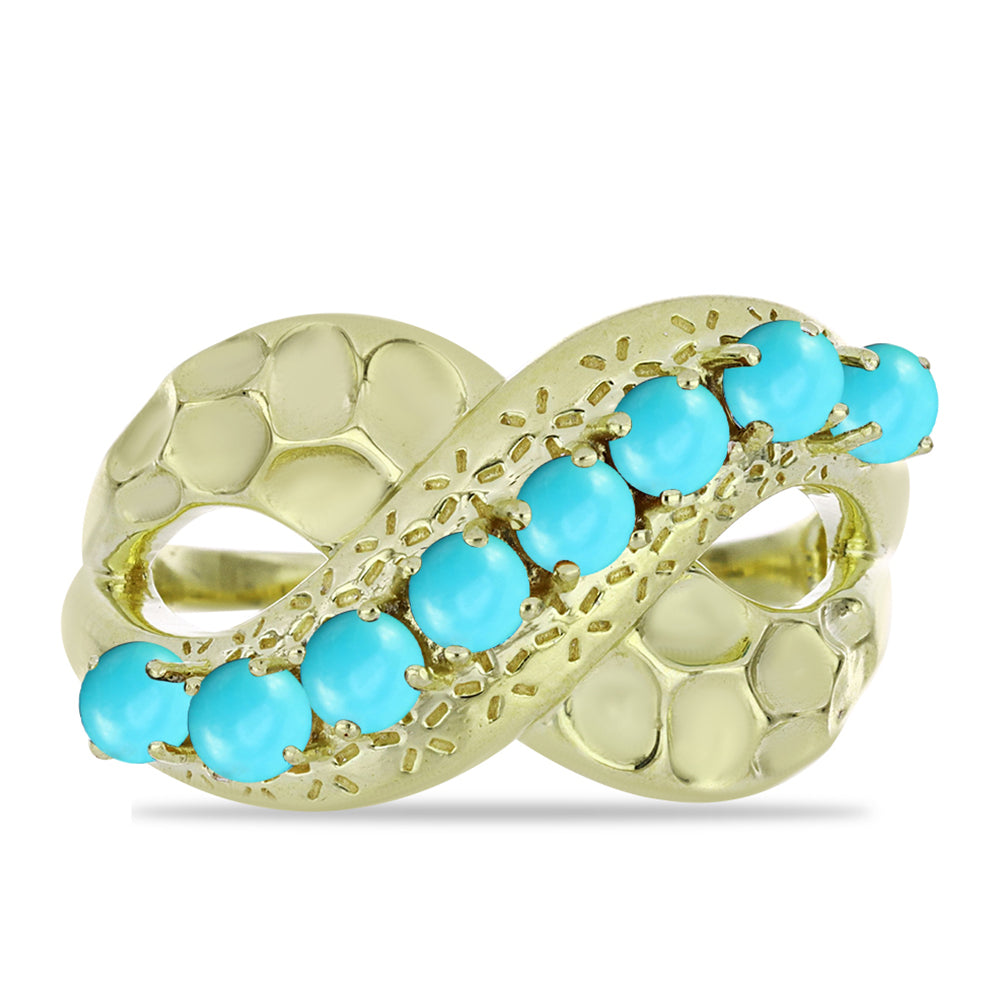 Kullattu hopeaSormus Ruususen Turkoosilla