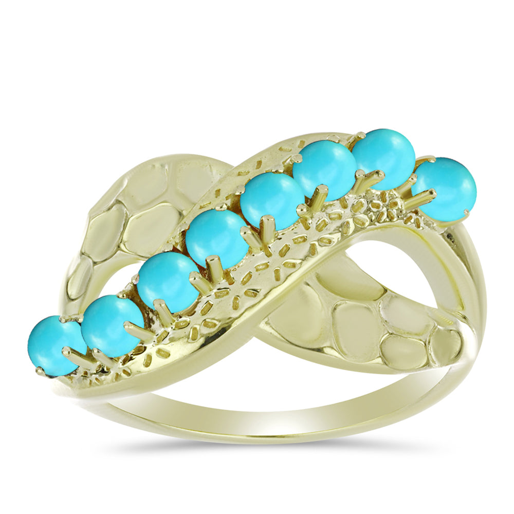 Kullattu hopeaSormus Ruususen Turkoosilla