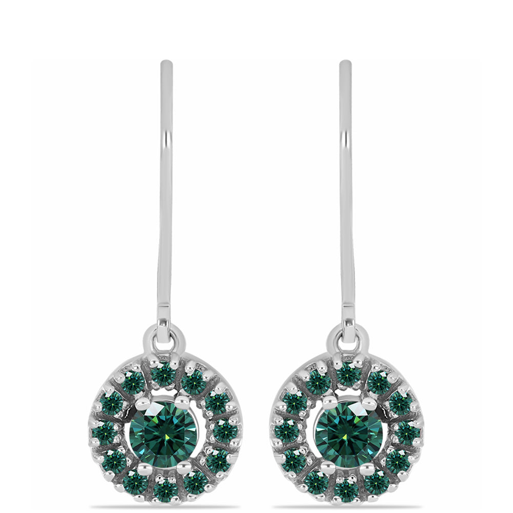 HopeaKorvakorut Merivihreä Moissanite